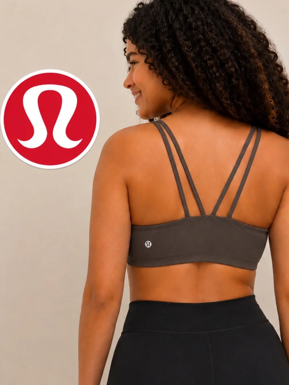 Lululemon Like a Cloud Gray Ribbed Bra